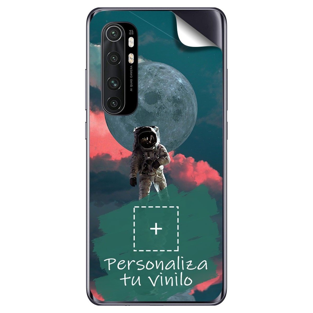 Pegatina Vinilo Autoadhesiva Personalizada más Funda para Xiaomi Mi Note 10 Lite