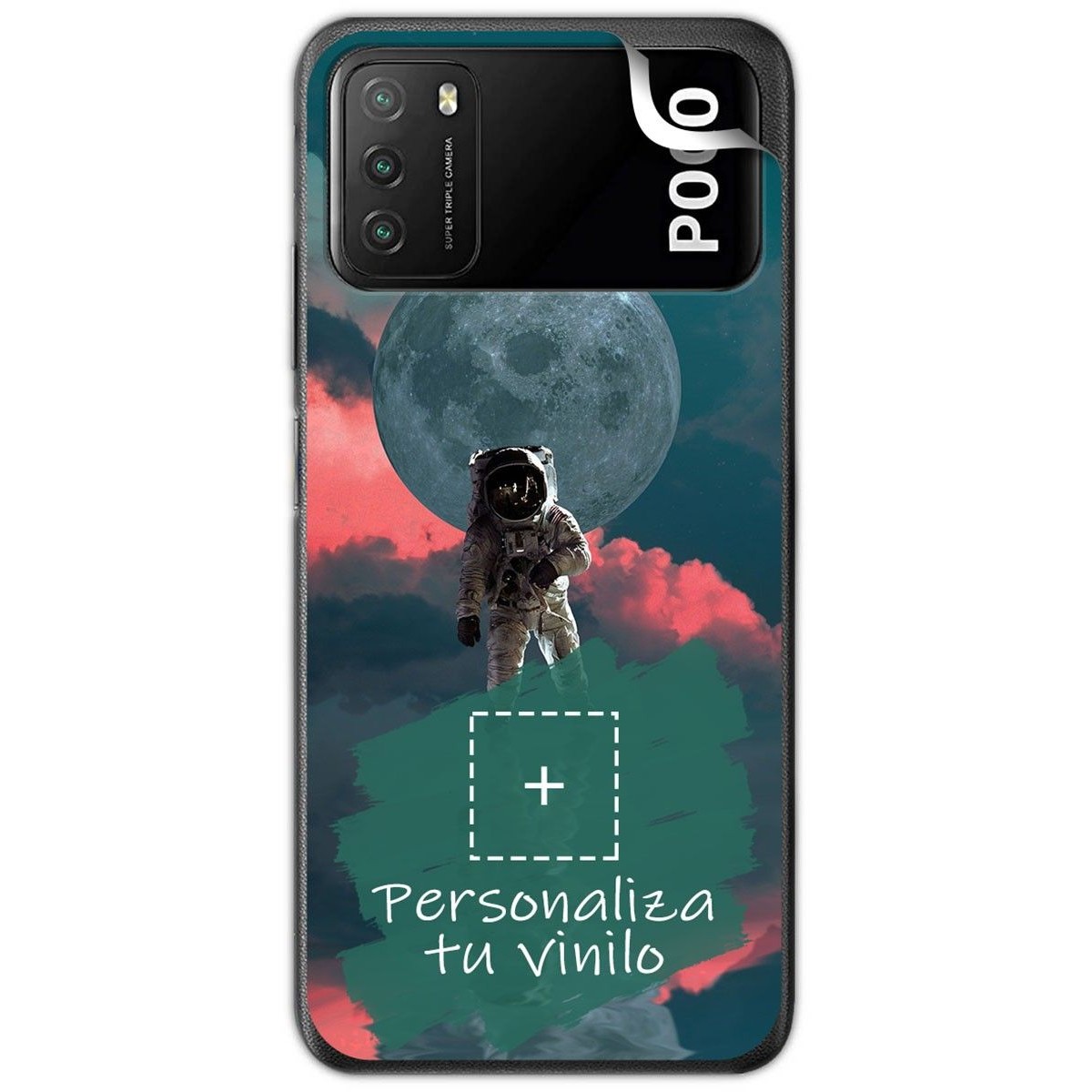 Pegatina Vinilo Autoadhesiva Personalizada más Funda para Xiaomi POCO M3