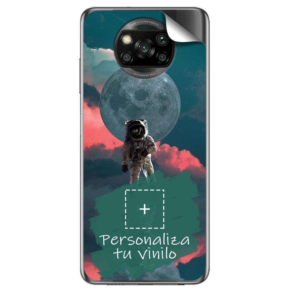 Pegatina Vinilo Autoadhesiva Personalizada más Funda para Xiaomi POCO X3 NFC / X3 Pro
