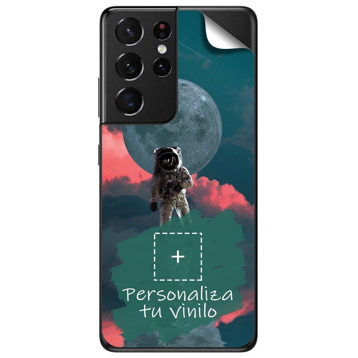 Pegatina Vinilo Autoadhesiva Personalizada más Funda para Samsung Galaxy S21 Ultra 5G