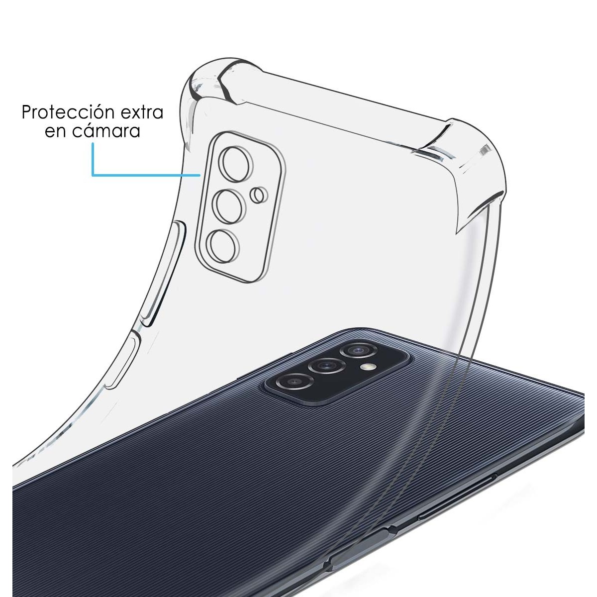 Funda Silicona Antigolpes Transparente para Samsung Galaxy M52 5G