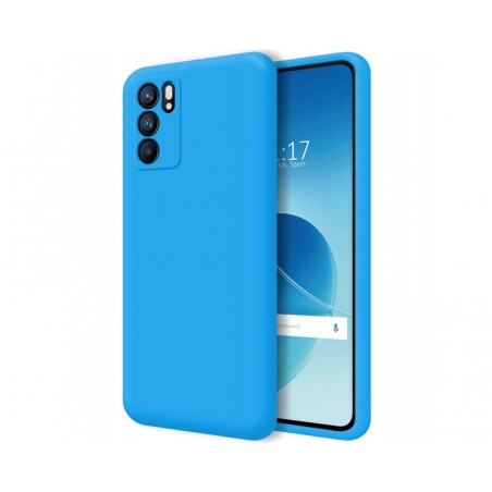 Funda Silicona Líquida Ultra Suave para Oppo Reno 6 5G color Azul