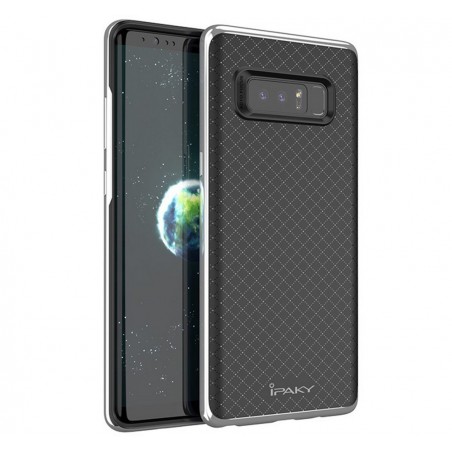 Funda Tipo Neo Hybrid (Pc+Tpu) Negra / Plata para Samsung Galaxy Note 8