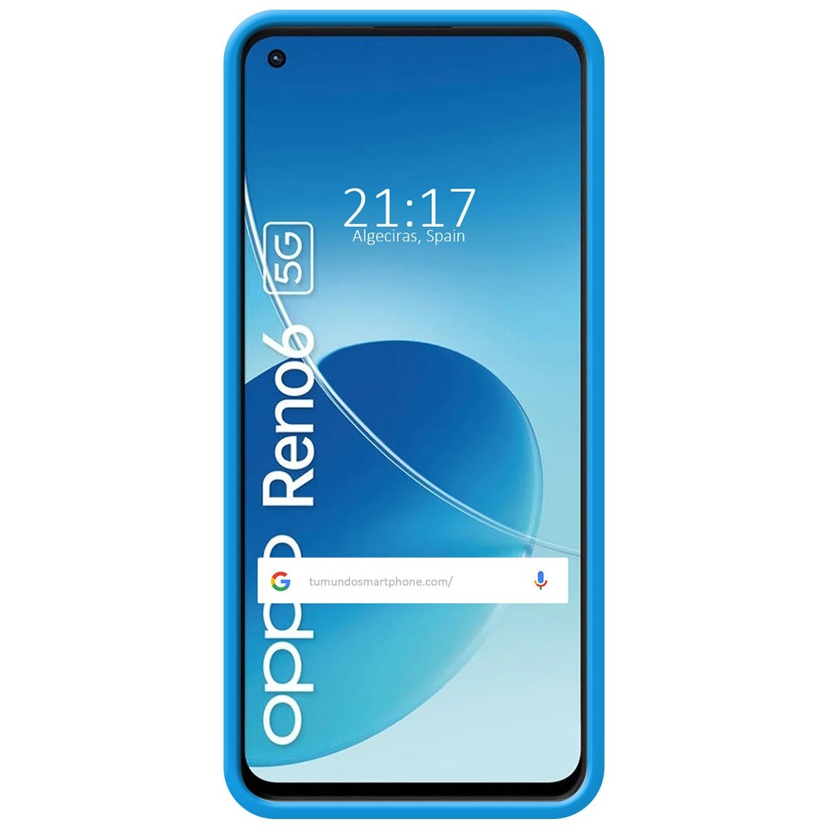 Funda Silicona Líquida Ultra Suave para Oppo Reno 6 5G color Azul