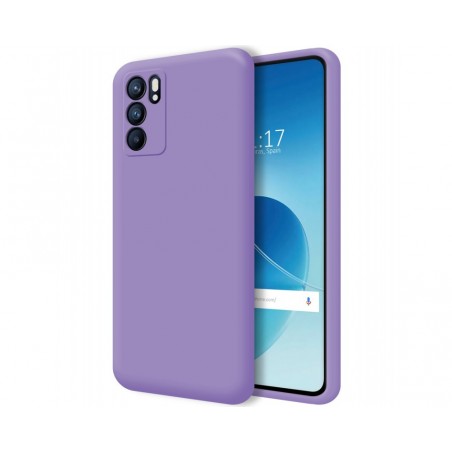 Funda Silicona Líquida Ultra Suave para Oppo Reno 6 5G color Morada