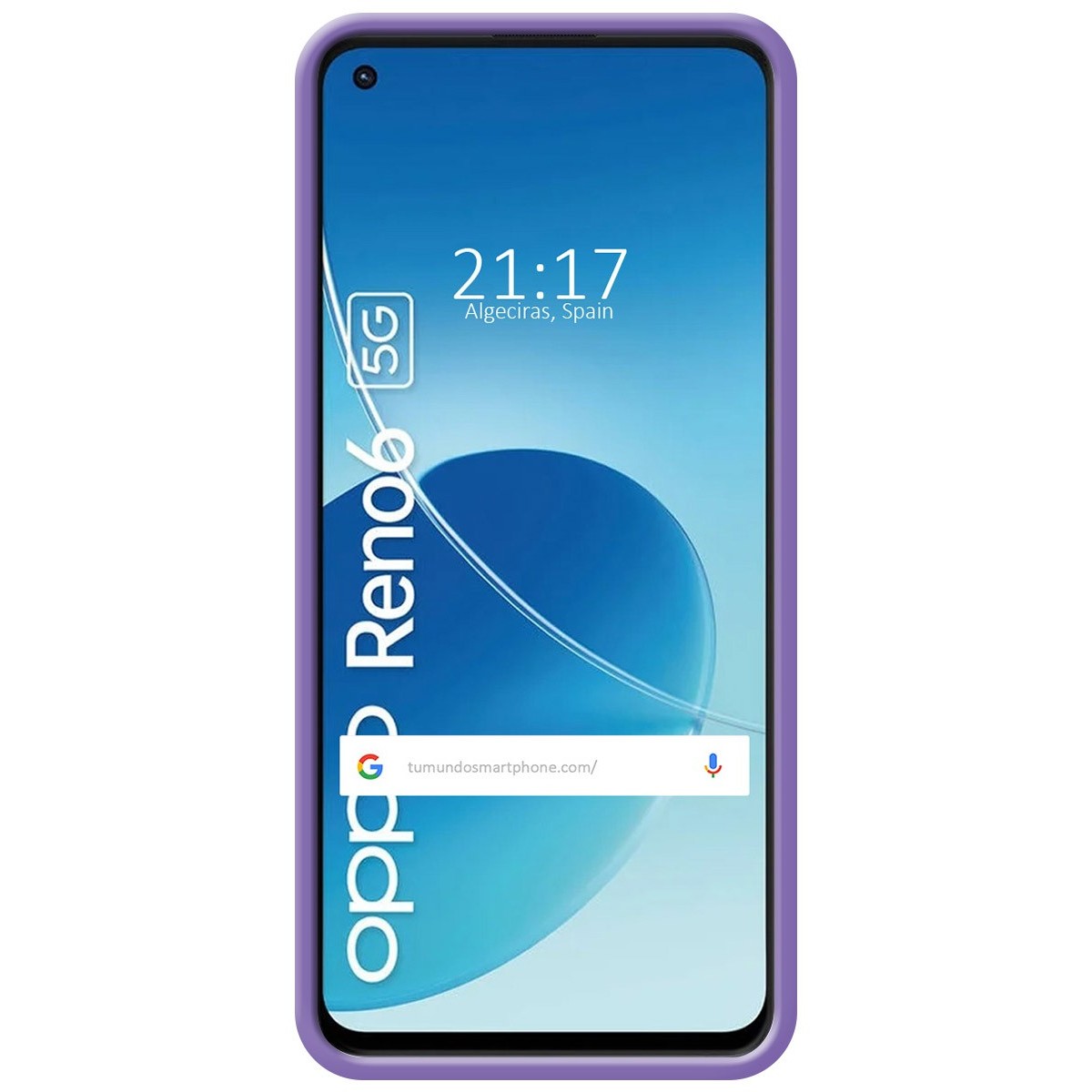 Funda Silicona Líquida Ultra Suave para Oppo Reno 6 5G color Morada