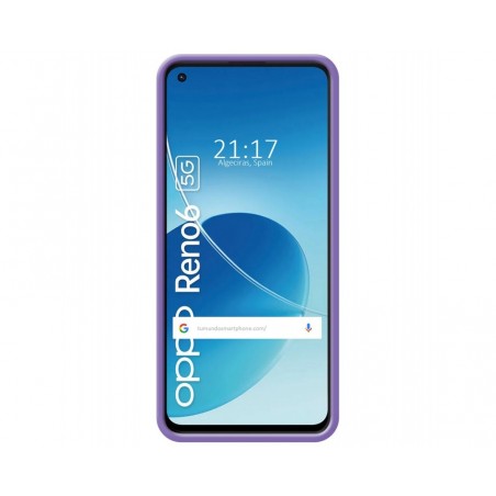 Funda Silicona Líquida Ultra Suave para Oppo Reno 6 5G color Morada