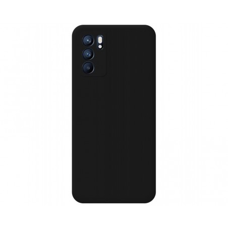 Funda Silicona Líquida Ultra Suave para Oppo Reno 6 5G color Negra