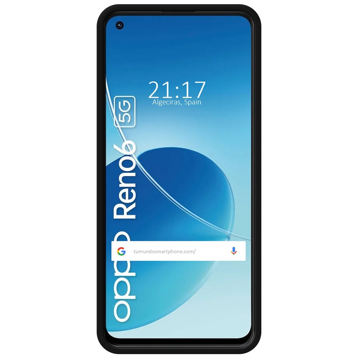 Funda Silicona Líquida Ultra Suave para Oppo Reno 6 5G color Negra