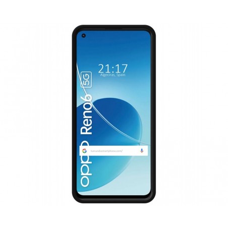 Funda Silicona Líquida Ultra Suave para Oppo Reno 6 5G color Negra