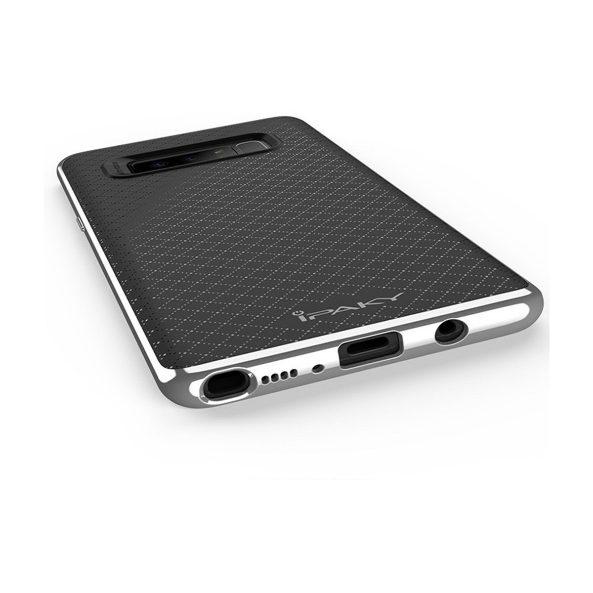 Funda Tipo Neo Hybrid (Pc+Tpu) Negra / Plata para Samsung Galaxy Note 8
