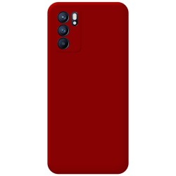 Funda Silicona Líquida Ultra Suave para Oppo Reno 6 5G color Roja 2