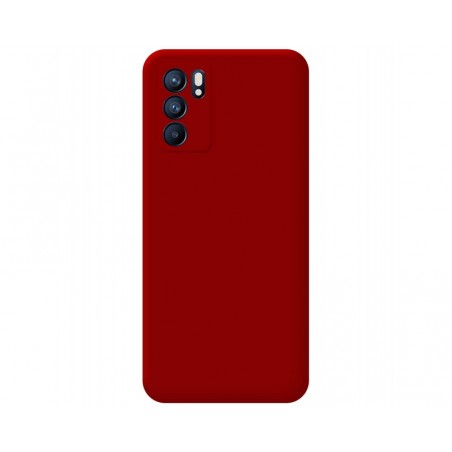 Funda Silicona Líquida Ultra Suave para Oppo Reno 6 5G color Roja