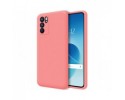 Funda Silicona Líquida Ultra Suave para Oppo Reno 6 5G color Rosa