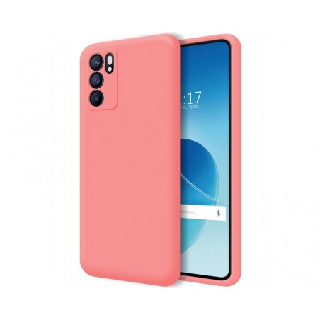 Funda Silicona Líquida Ultra Suave para Oppo Reno 6 5G color Rosa