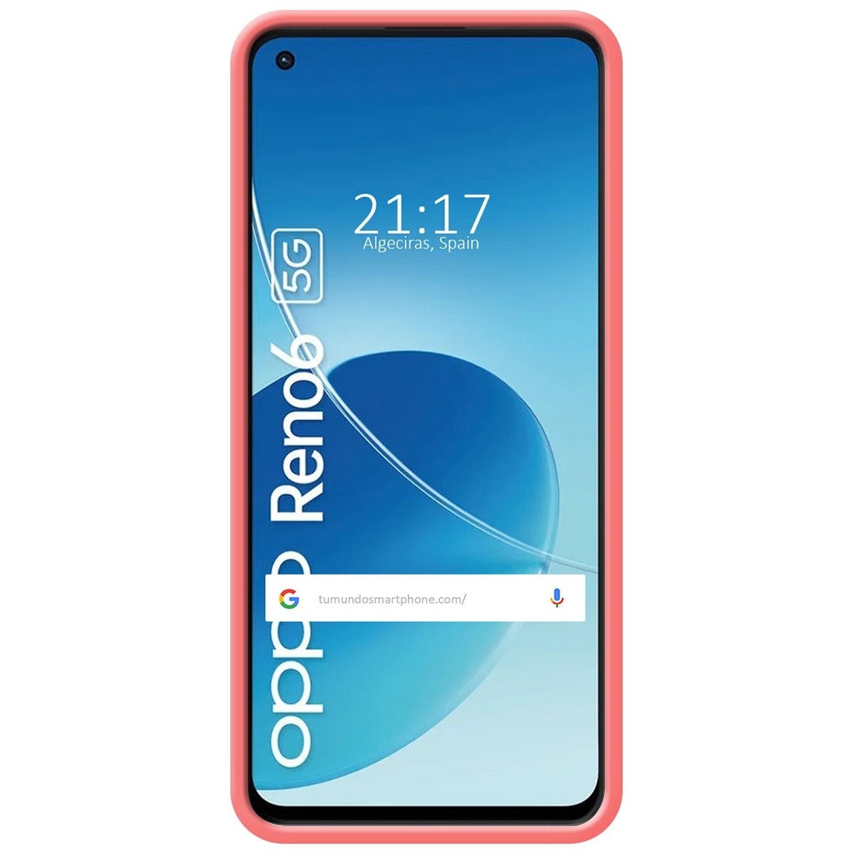 Funda Silicona Líquida Ultra Suave para Oppo Reno 6 5G color Rosa