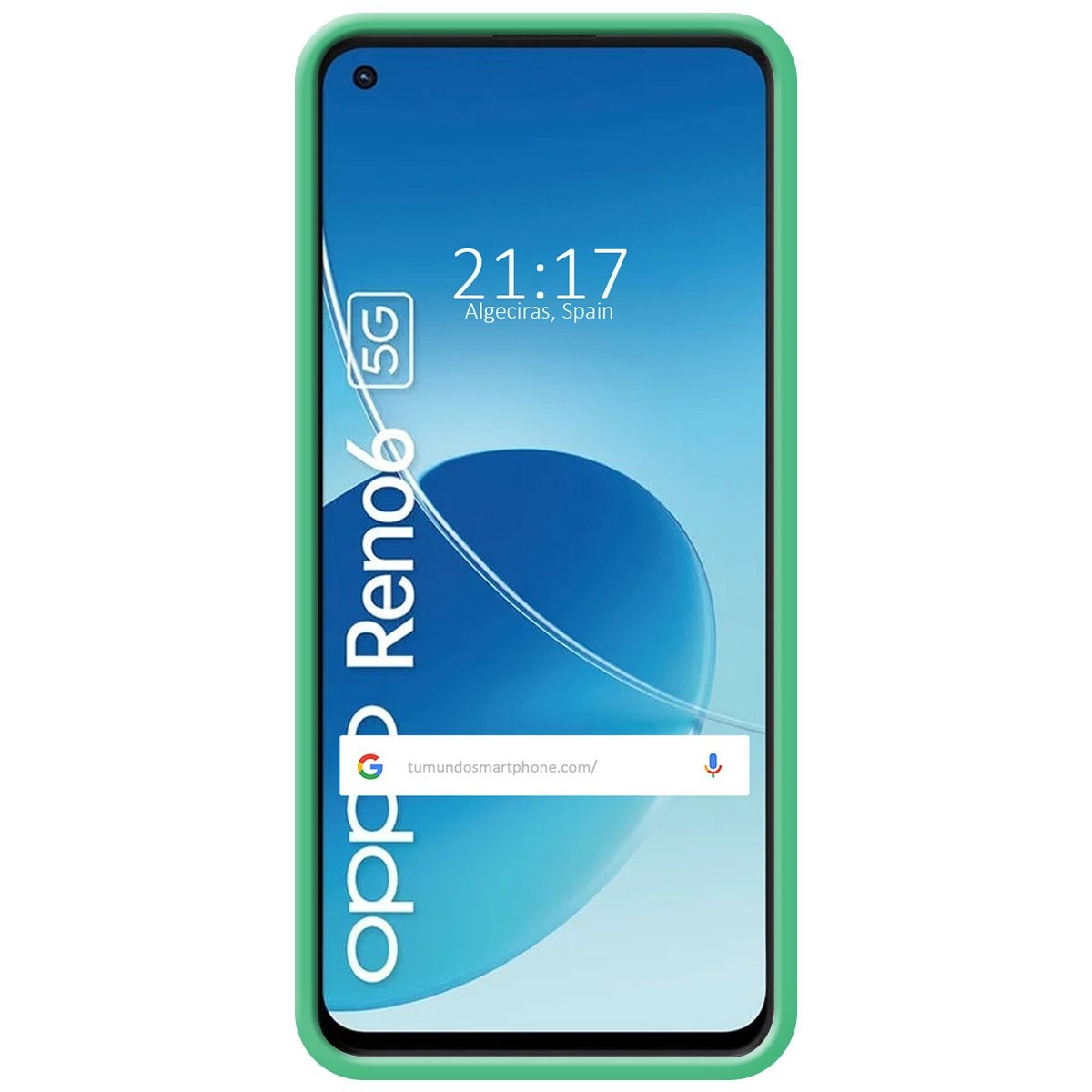 Funda Silicona Líquida Ultra Suave para Oppo Reno 6 5G color Verde