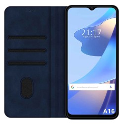 Funda Polipiel con tarjetero para Oppo A16 / A16s color Azul 2