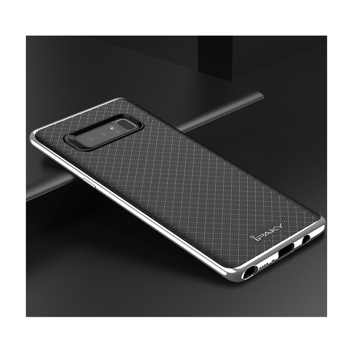 Funda Tipo Neo Hybrid (Pc+Tpu) Negra / Plata para Samsung Galaxy Note 8