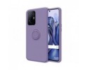 Funda Silicona Líquida Ultra Suave con Anillo para Xiaomi 11T 5G / 11T Pro 5G color Morada