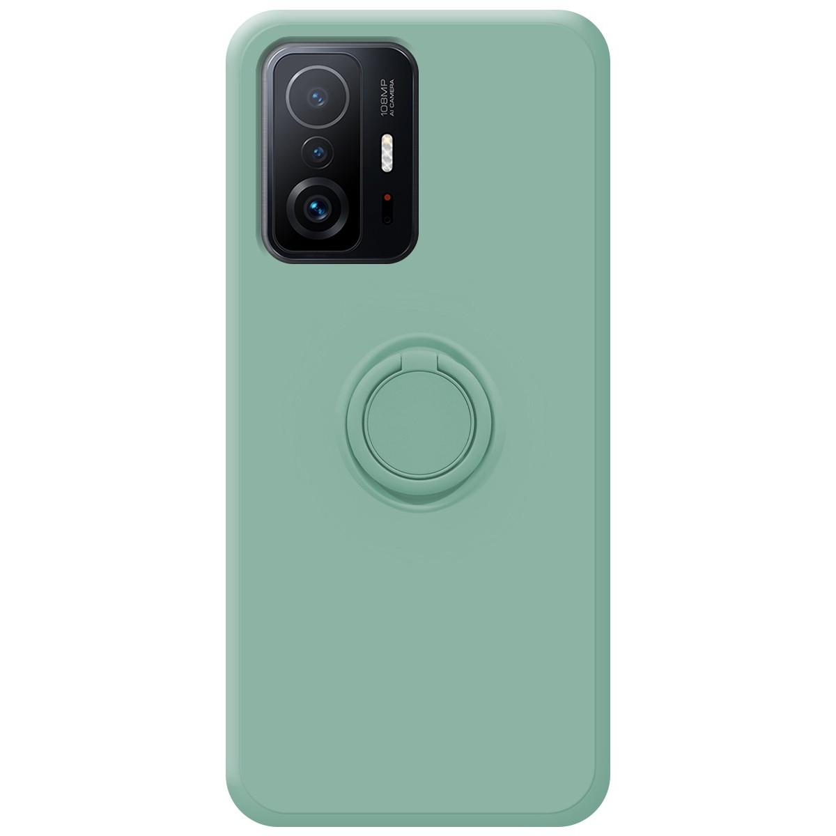 Funda Silicona Líquida Ultra Suave con Anillo para Xiaomi Mi 11T 5G / Mi 11T 5G Pro color Verde