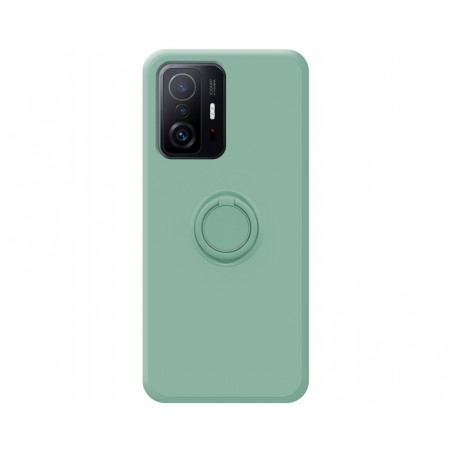 Funda Silicona Líquida Ultra Suave con Anillo para Xiaomi Mi 11T 5G / Mi 11T 5G Pro color Verde