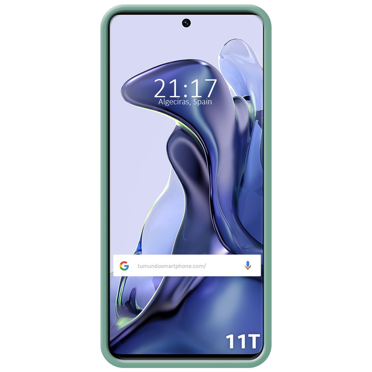 Funda Silicona Líquida Ultra Suave con Anillo para Xiaomi Mi 11T 5G / Mi 11T 5G Pro color Verde