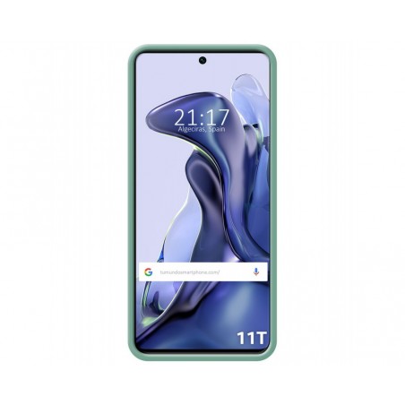 Funda Silicona Líquida Ultra Suave con Anillo para Xiaomi Mi 11T 5G / Mi 11T 5G Pro color Verde