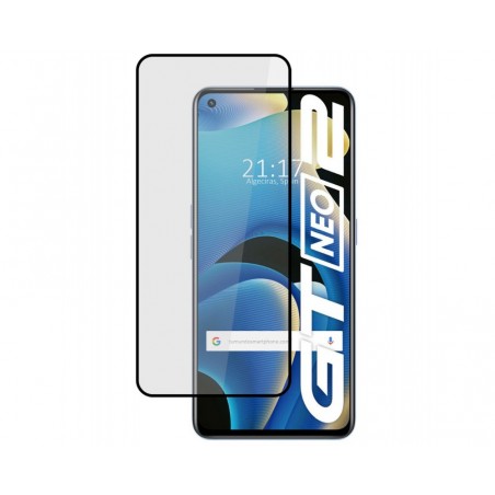 Protector Cristal Templado Completo 5D Full Glue Negro para Realme GT NEO 2 5G Vidrio
