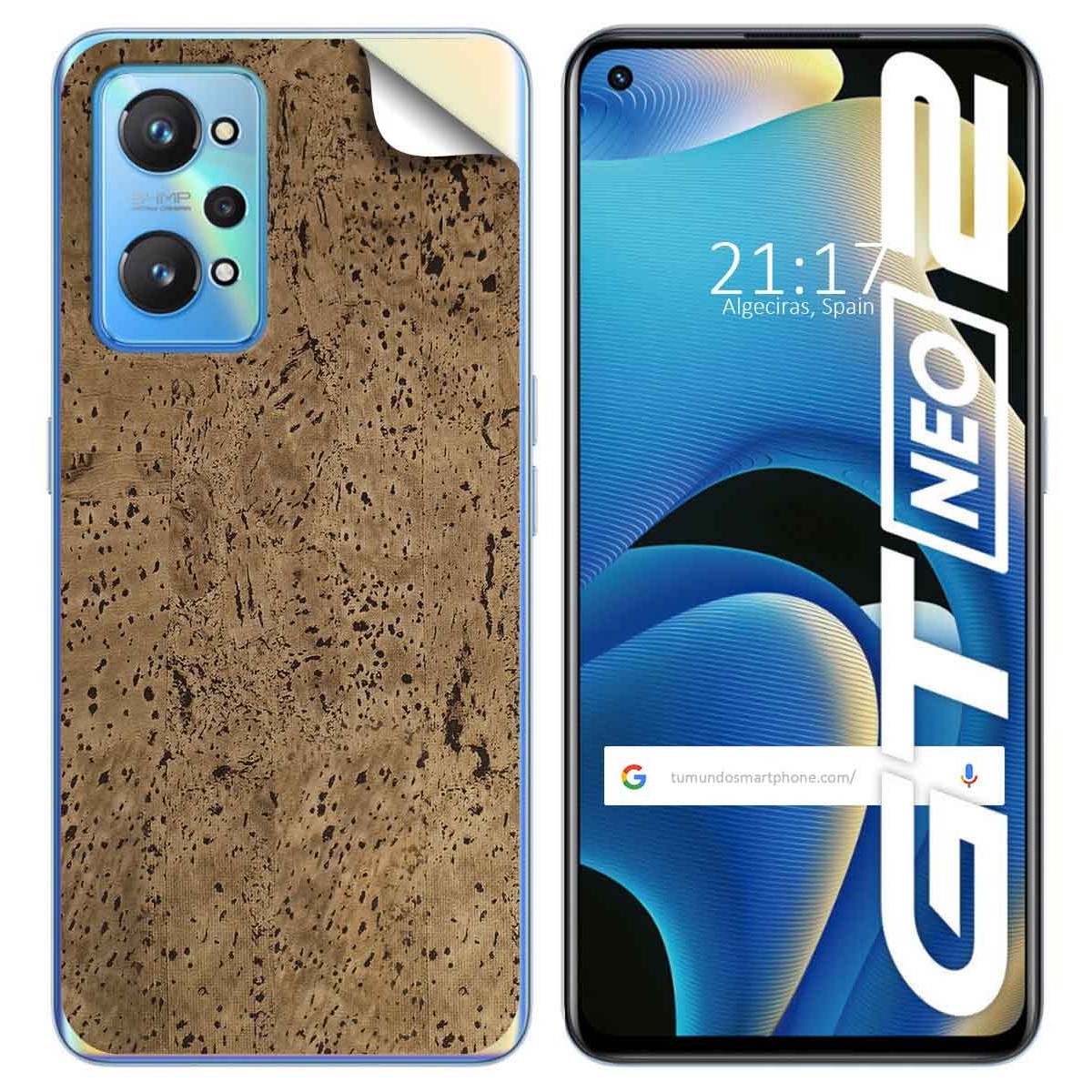 Pegatina Vinilo Autoadhesiva Textura Corcho para Realme GT NEO 2 5G