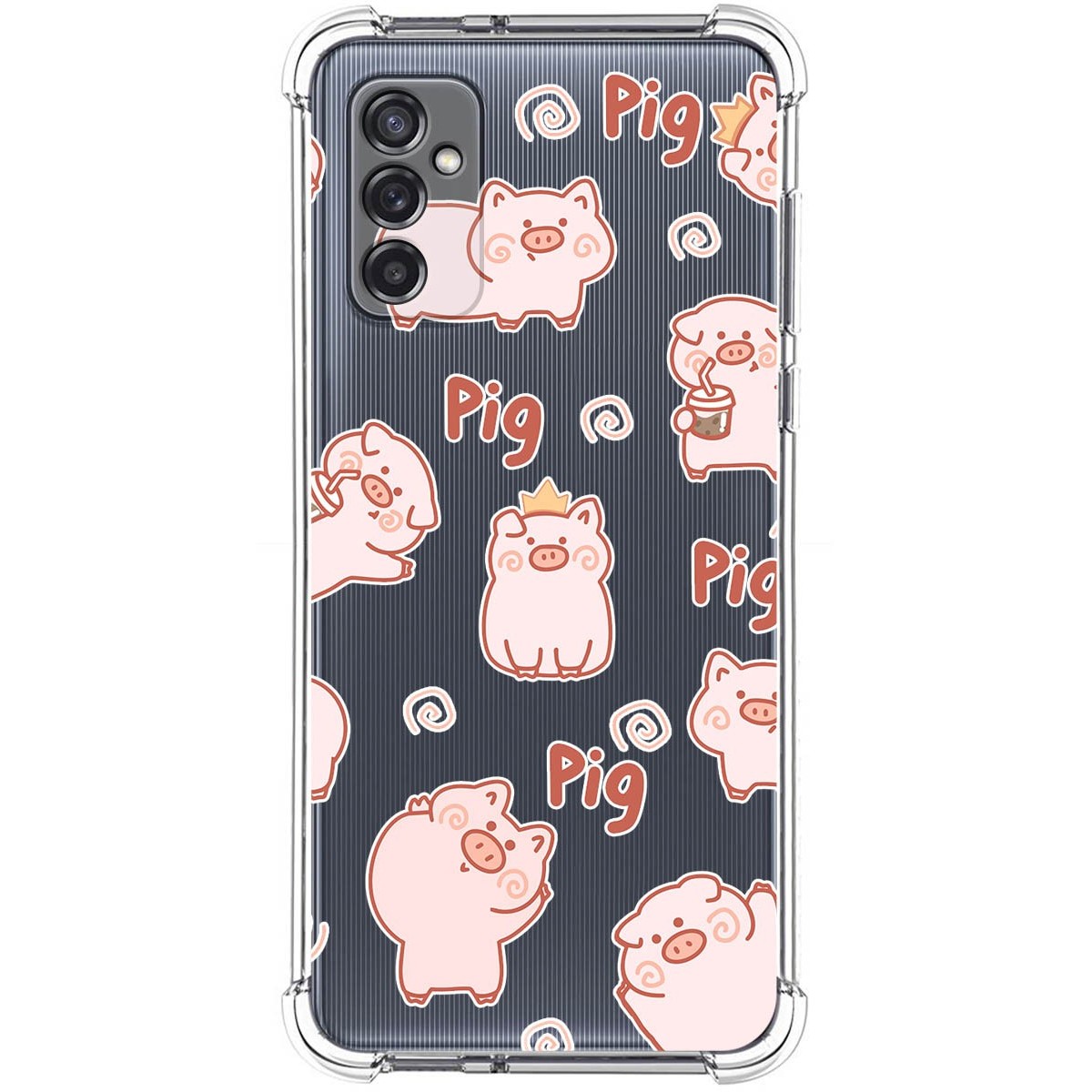 Funda Silicona Antigolpes para Samsung Galaxy M52 5G diseño Cerdos Dibujos