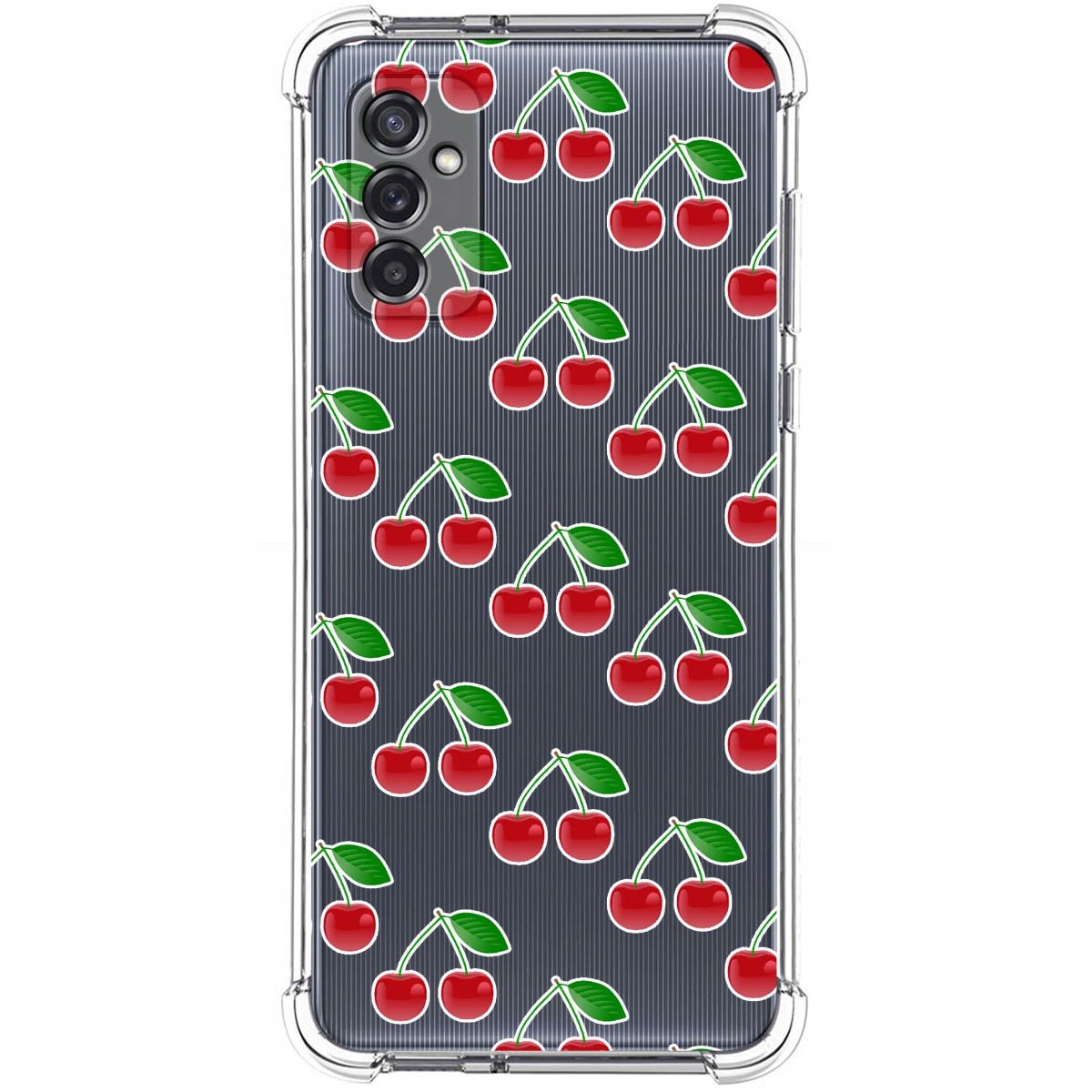 Funda Silicona Antigolpes para Samsung Galaxy M52 5G diseño Cerezas Dibujos