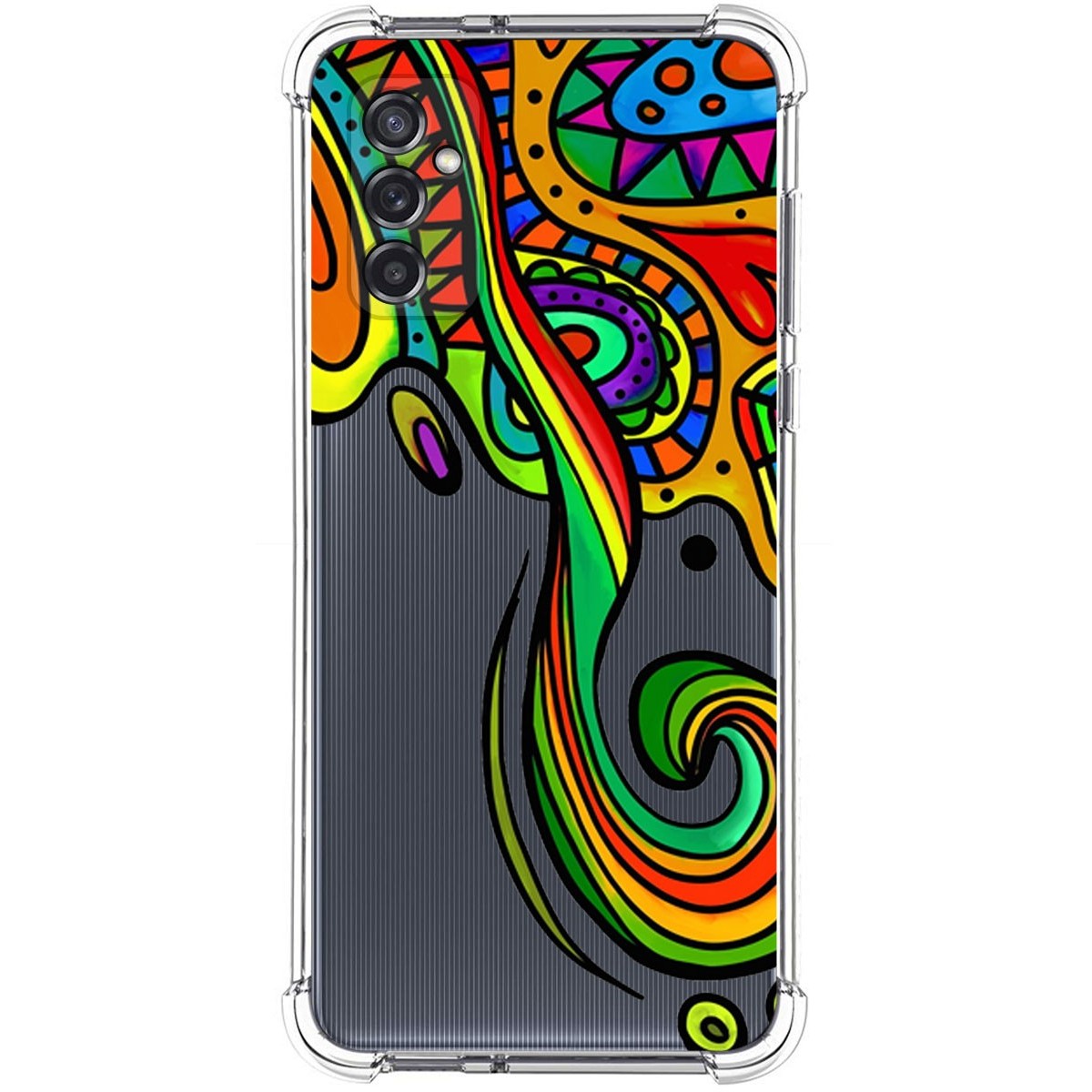 Funda Silicona Antigolpes para Samsung Galaxy M52 5G diseño Colores Dibujos