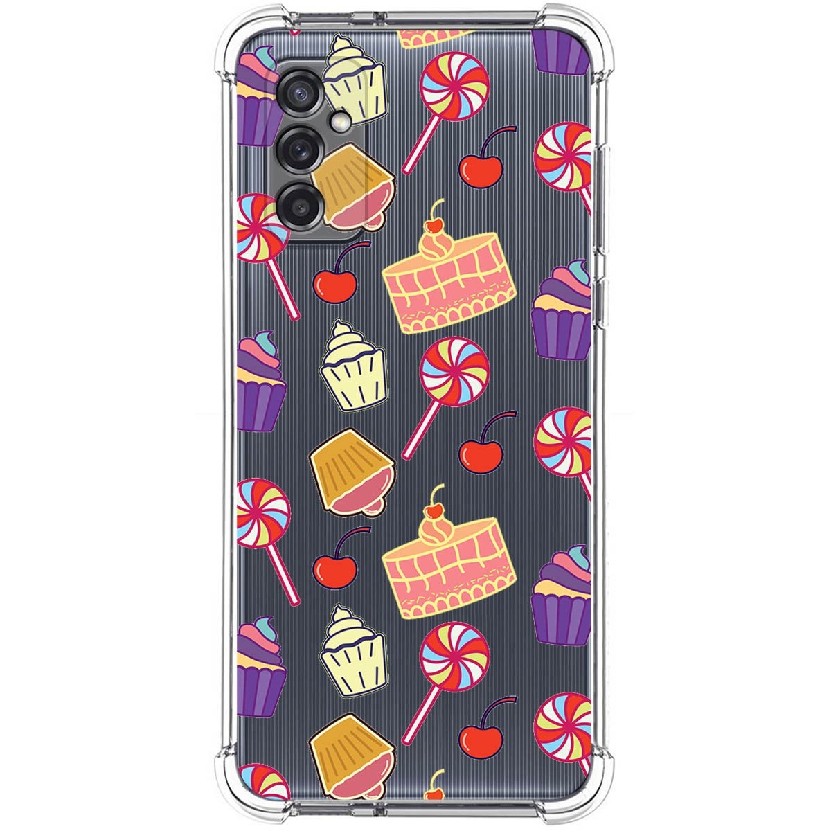 Funda Silicona Antigolpes para Samsung Galaxy M52 5G diseño Dulces 01 Dibujos