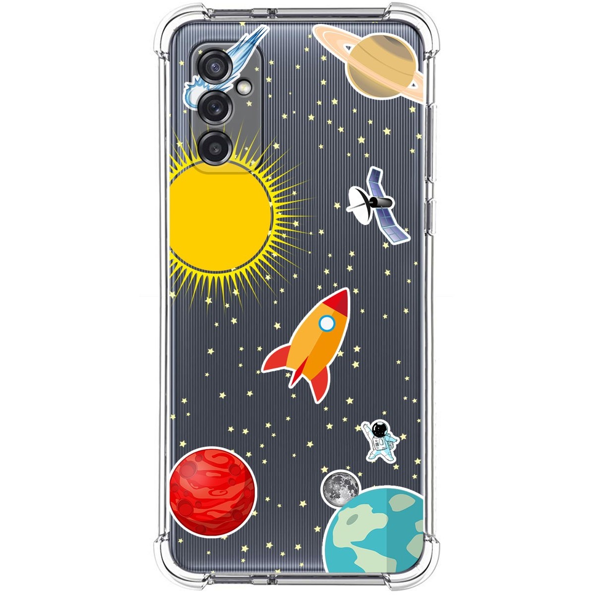 Funda Silicona Antigolpes para Samsung Galaxy M52 5G diseño Espacio Dibujos