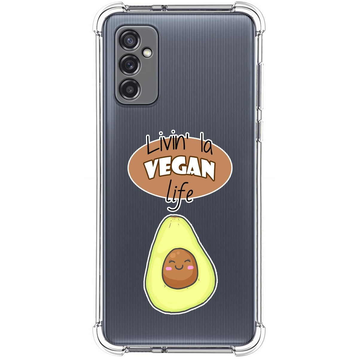Funda Silicona Antigolpes para Samsung Galaxy M52 5G diseño Vegan Life Dibujos