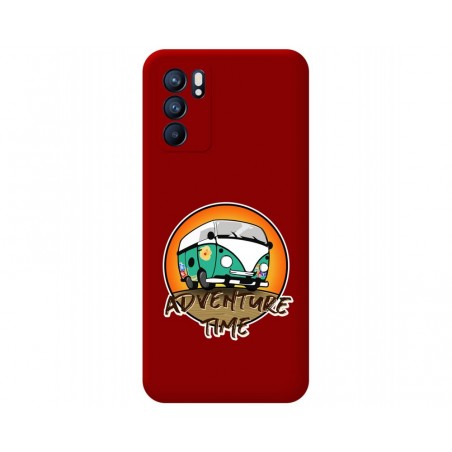 Funda Silicona Líquida Roja para Oppo Reno 6 5G diseño Adventure Time Dibujos