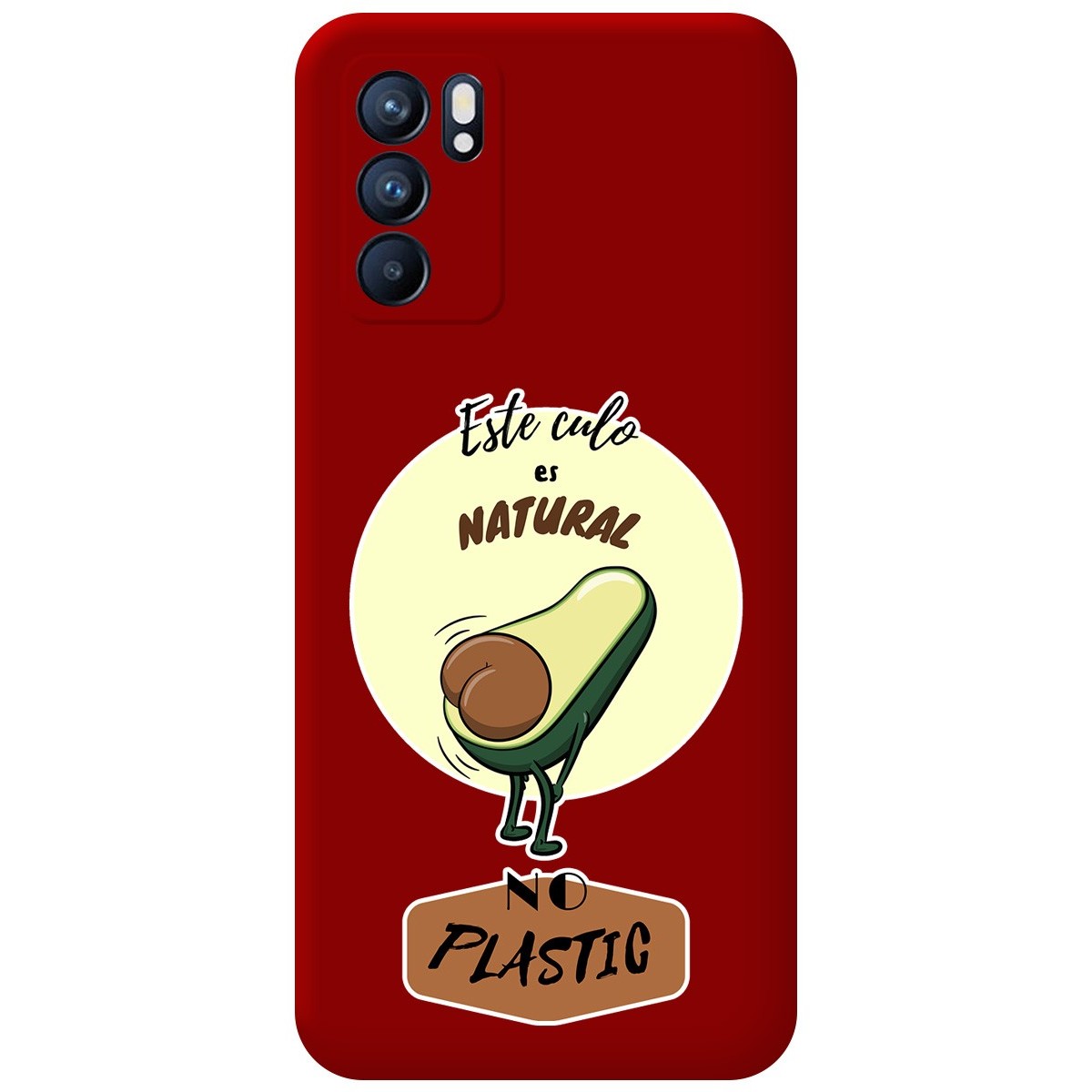 Funda Silicona Líquida Roja para Oppo Reno 6 5G diseño Culo Natural Dibujos