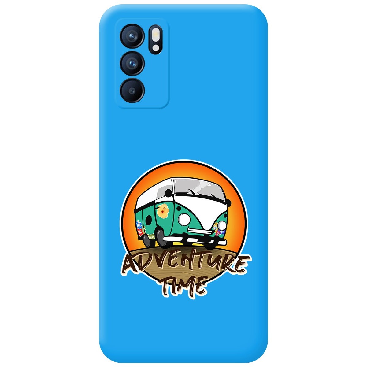 Funda Silicona Líquida Azul para Oppo Reno 6 5G diseño Adventure Time Dibujos