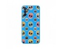 Funda Silicona Líquida Azul para Oppo Reno 6 5G diseño Catrina Dibujos