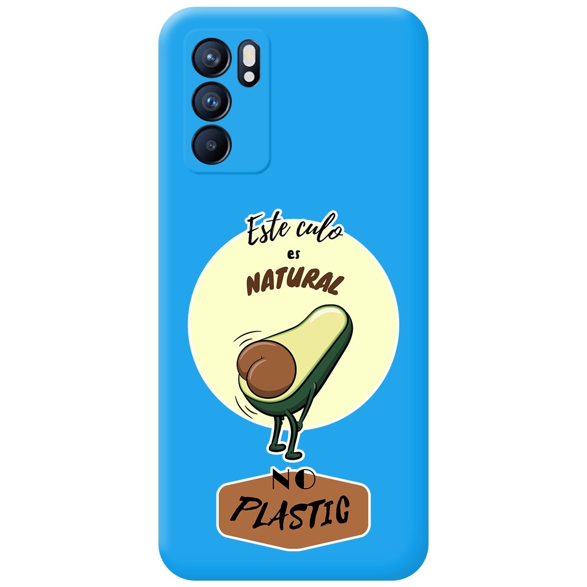 Funda Silicona Líquida Azul para Oppo Reno 6 5G diseño Culo Natural Dibujos