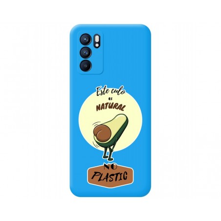 Funda Silicona Líquida Azul para Oppo Reno 6 5G diseño Culo Natural Dibujos