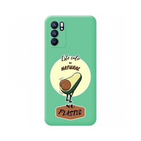Funda Silicona Líquida Verde para Oppo Reno 6 5G diseño Culo Natural Dibujos
