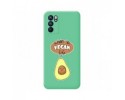 Funda Silicona Líquida Verde para Oppo Reno 6 5G diseño Vegan Life Dibujos