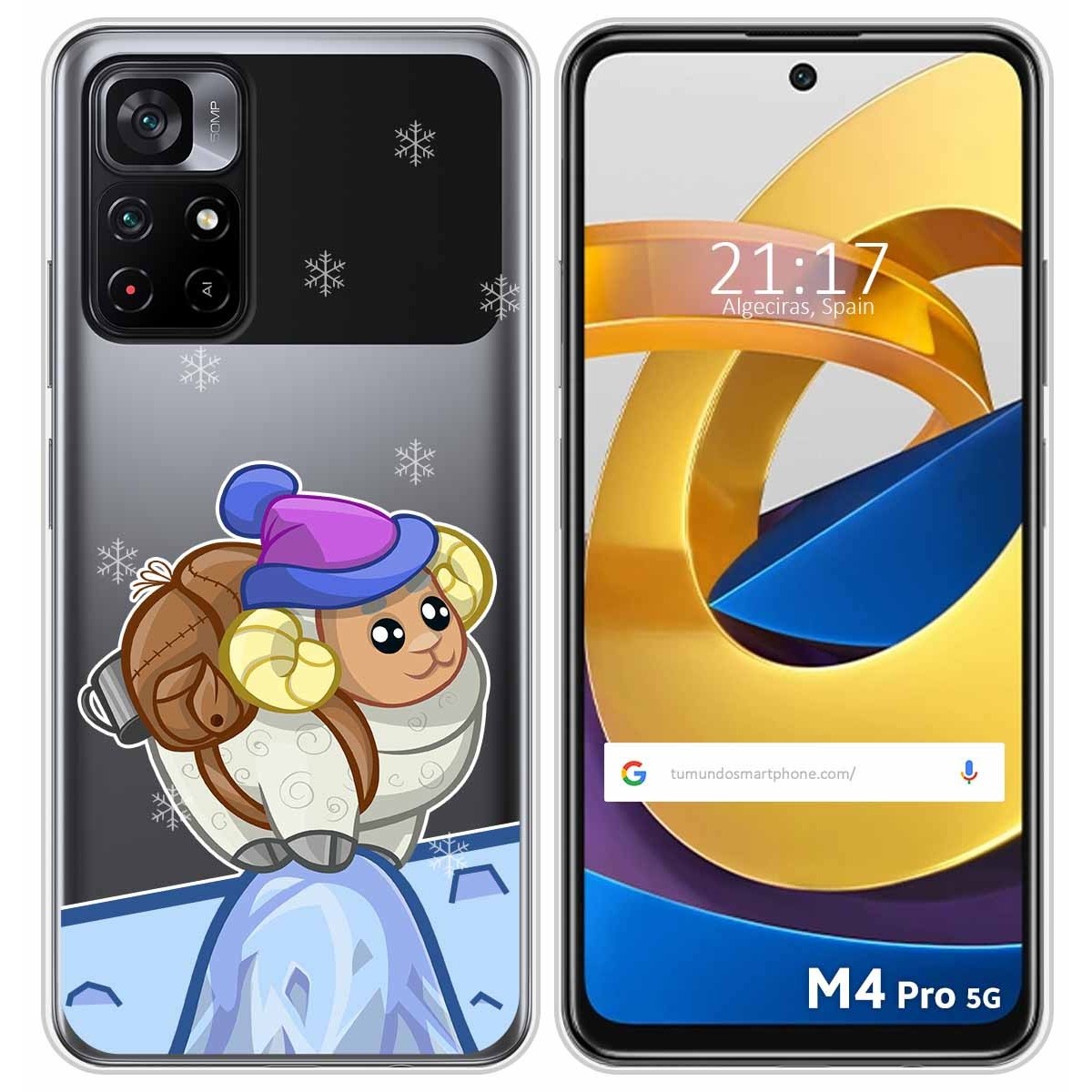 Funda Silicona Transparente para Xiaomi POCO M4 Pro 5G diseño Cabra Dibujos