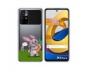 Funda Silicona Transparente para Xiaomi POCO M4 Pro 5G diseño Conejo Dibujos