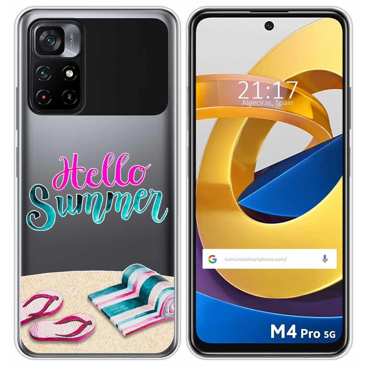 Funda Silicona Transparente para Xiaomi POCO M4 Pro 5G diseño Summer Dibujos