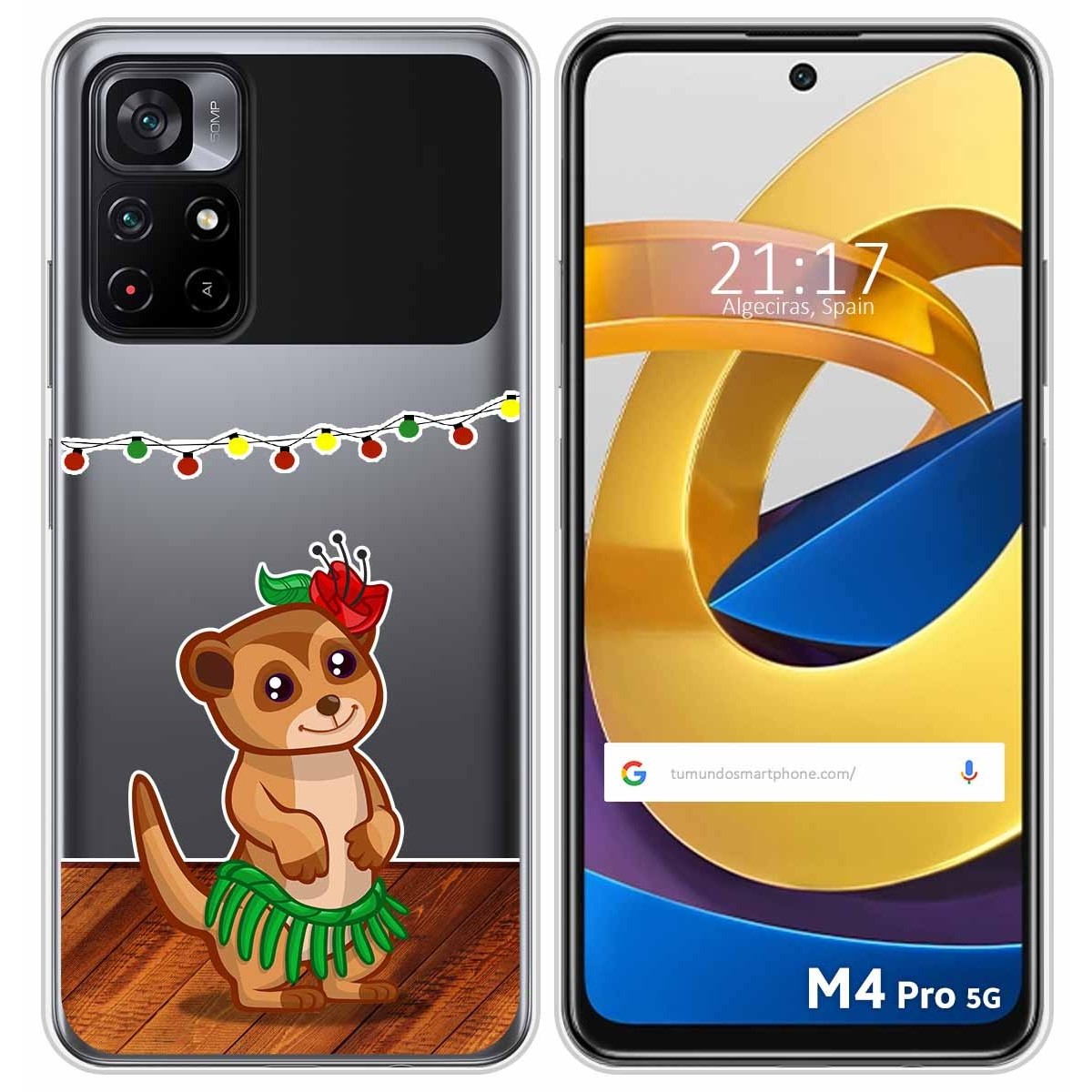 Funda Silicona Transparente para Xiaomi POCO M4 Pro 5G diseño Suricata Dibujos