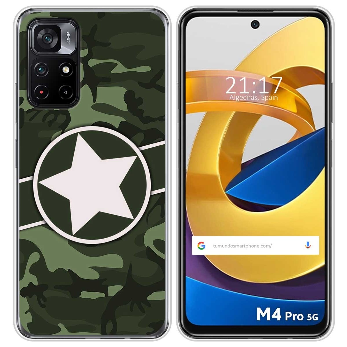 Funda Silicona para Xiaomi POCO M4 Pro 5G diseño Camuflaje 01 Dibujos