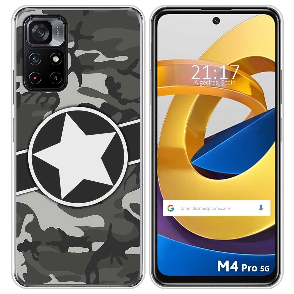 Funda Silicona para Xiaomi POCO M4 Pro 5G diseño Camuflaje 02 Dibujos